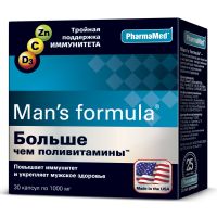 Man's formula (Менс формула) больше чем поливитамины капс. №30 энергия + иммунитет (ФАРМА-МЕД ИНК)