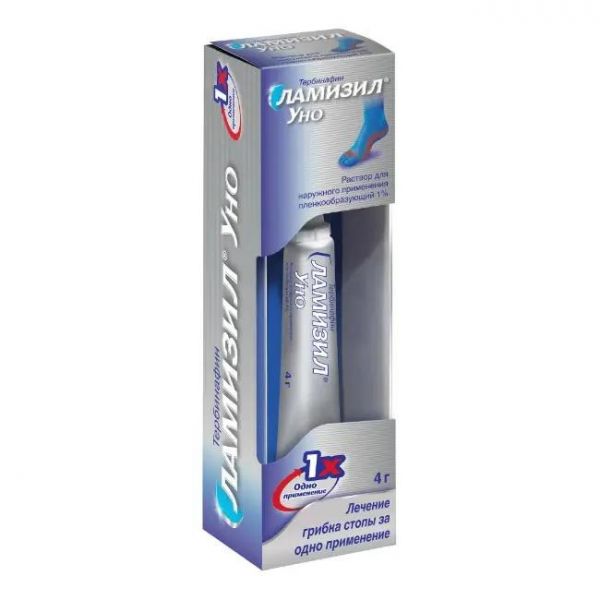 Ламизил уно 1% 4мл р-р д/пр.наружн. №1 туба (Novartis consumer health s.a.)