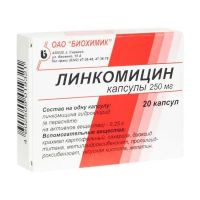 Линкомицин 250мг капс. №20 (БИОХИМИК)