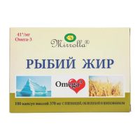 Рыбий жир капс. №100 масло зар.пшен. шиповник облепиха (МИРРОЛЛА)