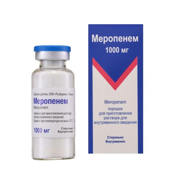 Меропенем 1г пор.д/р-ра д/ин.в/в. №1 фл. (Фармконцепт ооо)