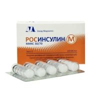 Росинсулин м микс 30/70 100ед/мл 5мл сусп.д/ин.п/к. №5 фл. (МЕДСИНТЕЗ)