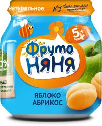 Фрутоняня пюре 100г яблоко абрикос (ПРОГРЕСС ОАО)