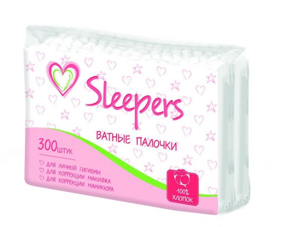 Sleepers (слиперс) ватные палочки №300 (Коттон клаб ооо)