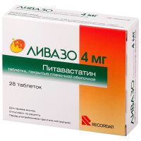 Ливазо 4мг таблетки покрытые плёночной оболочкой №28 (PIERRE FABRE MEDICAMENT PRODUCTION/RECORDATI INDUSTRIA CHIMICA)