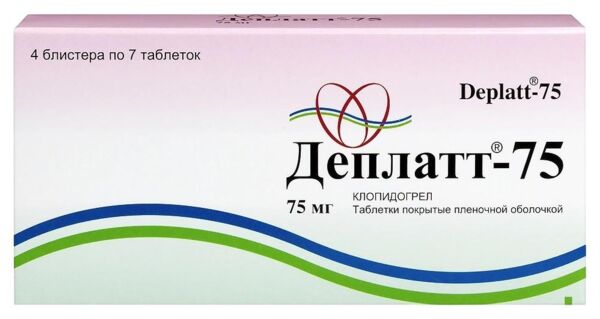 Деплатт 75мг таб.п/об.пл. №28 (Torrent pharmaceuticals ltd)