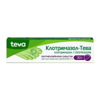 Клотримазол-тева 1% 30г крем д/пр.наружн. №1 туба (ТЕВА)