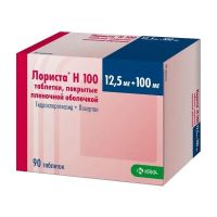Лориста н 100мг+12,5мг таб.п/об.пл. №90 (КРКА)