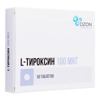 L-тироксин 100мкг таб. №50 (ОЗОН)