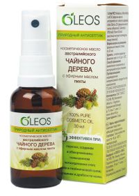 Oleos (Олеос) масло чайного дерева с эфирным маслом пихты 30мл спрей (ОЛЕОС ООО)