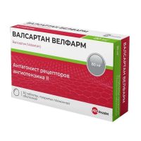 Валсартан 80мг таб.п/об.пл. №30 (ВЕЛФАРМ)