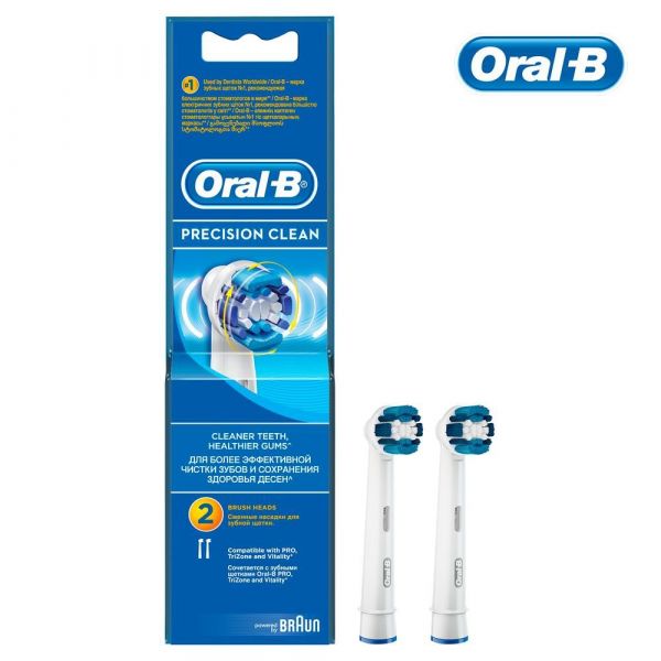 Oral-B (Орал би) насадка для электрической щетки precision clean №2 шт. (Procter & gamble manufacturing ireland limited)