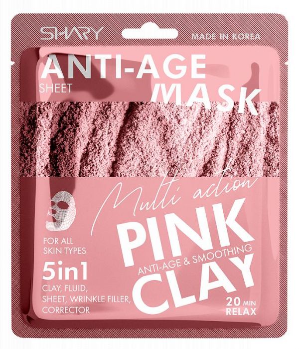 Shary (Шери) маска на тканевой основе 25г сыворотка и розовая глина (Ancors co. ltd)