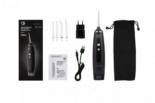 Ирригатор полости рта aquapulsar cs-3 pro+ черный (Shenzhen hanasco technology co., ltd)