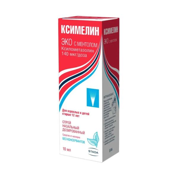 Ксимелин эко с ментолом 0.1% 10мл спрей наз. №1 фл.-доз. (Curida as_1)