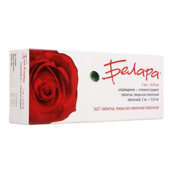 Белара 2мг+30мкг таб.п/об. №63 (Gedeon richter plc.)