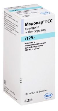 Мадопар 100мг+25мг капс. №100 (Ф.ХОФФМАН-ЛЯ РОШ)