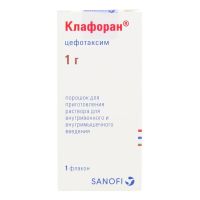 Клафоран 1г пор.д/р-ра д/ин.в/в.,в/м. №1 фл. (САНОФИ)