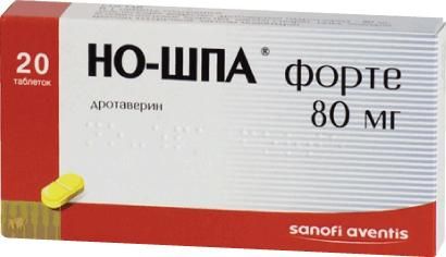 Но-шпа форте 80мг таблетки №20 (Chinoin pharmaceutical and chemical works co.)