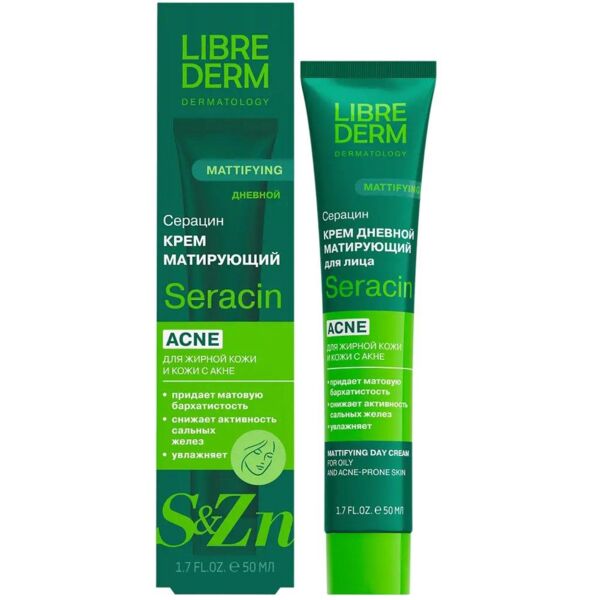 Libriderm (Либридерм) серацин крем дневной матирующий 50мл (Labby)