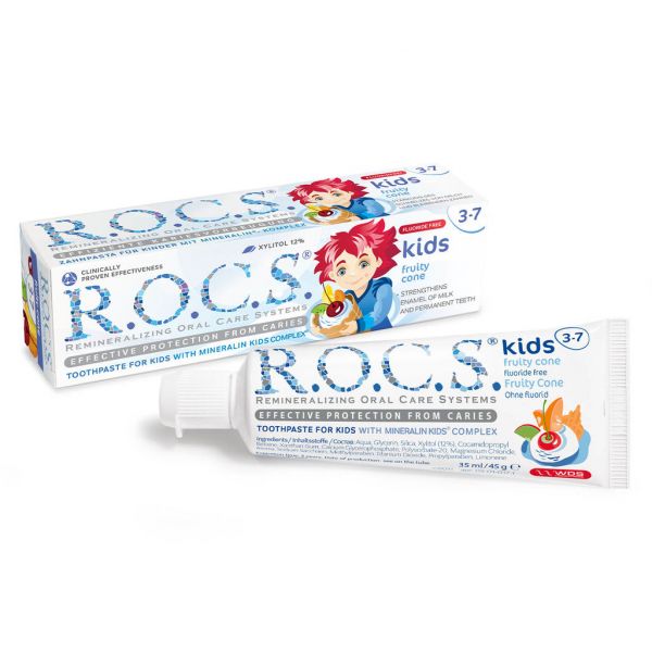 R.o.c.s. (рокс) зубная паста кидс 45г фруктовый рожок 3-7 лет (Еврокосмед ооо)