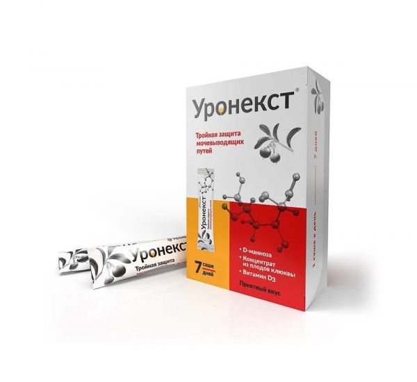 Уронекст 2,6г пор.д/р-ра д/пр.внутр. №7 саше (Ergopharma ltd)