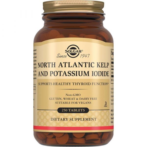Solgar (Солгар) йод из бурых водорослей и йодида калия таб. №250 (Solgar vitamin and herb)