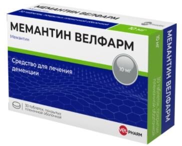 Мемантин 10мг таб.п/об.пл. №30 (Велфарм ооо)