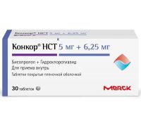 Конкор нст 5мг+6.25мг таб.п/об.пл. №30 (МЕРК)
