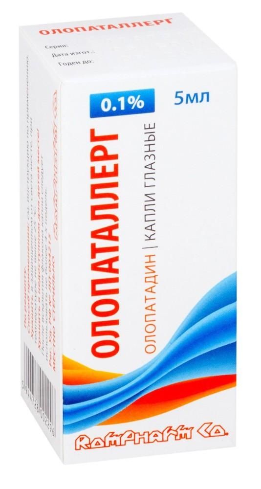 Олопаталлерг 0,1% 5мл капли глазн. №1 фл.-кап. (Rompharm company c.o. s.r.l.)