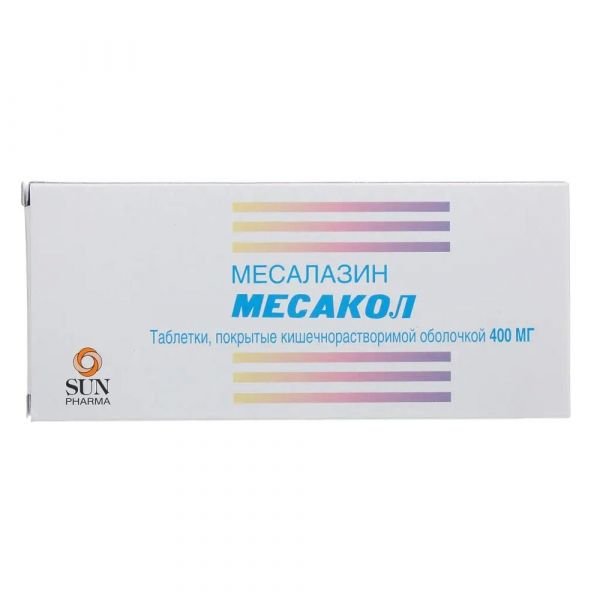 Месакол 400мг таб.п/об.киш/раств. №50 (Sun pharmaceutical industries ltd.)
