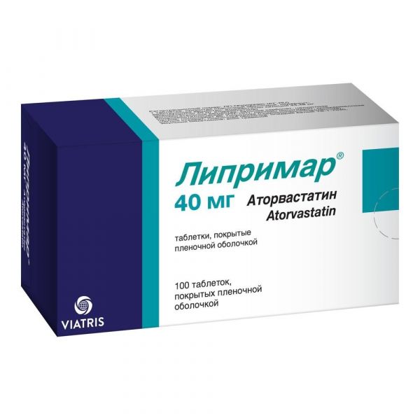Липримар 40мг таб.п/об.пл. №100 (Pfizer pharmaceuticals llc/ pfizer mnf deutschland gmbh)