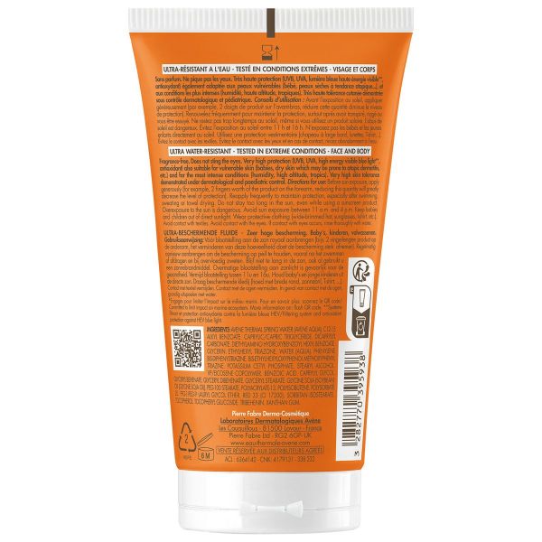 Avene (Авен) солнцезащитный флюид ультра-водост. 150мл spf50 (Pierre fabre dermo-cosmetique)
