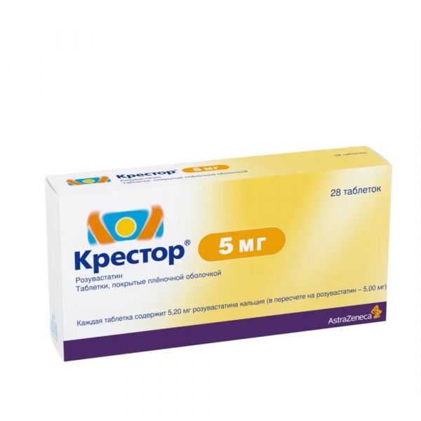 Крестор 5мг таб.п/об.пл. №28 (Ipr pharmaceuticals inc./ зио-здоровье зао)