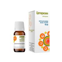 Цетиризин 10мг/мл 10мл капли д/пр.внутр. №1 фл.-кап. (КИРОВСКАЯ ФФ)