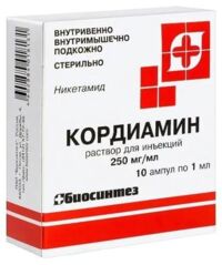 Кордиамин 250мг/мл 1мл р-р д/ин. №10 амп. (БИОСИНТЕЗ)