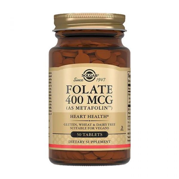 Solgar (Солгар) фолат 400мкг метафолин таб. №50 (Solgar vitamin and herb)