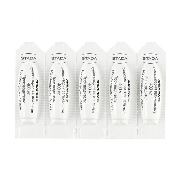 Ливарол 400мг супп.ваг. №5 (Нижфарм оао)