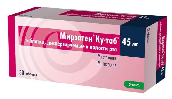 Мирзатен ку-таб 45мг таб.дисп.в полости рта №30 (Krka d.d.)