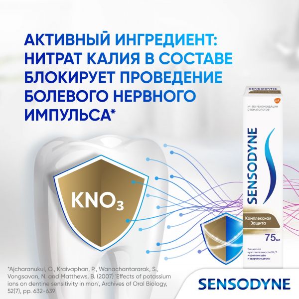 Sensodyne (Сенсодин) зубная паста комплексная защита 75г (De miclen as)