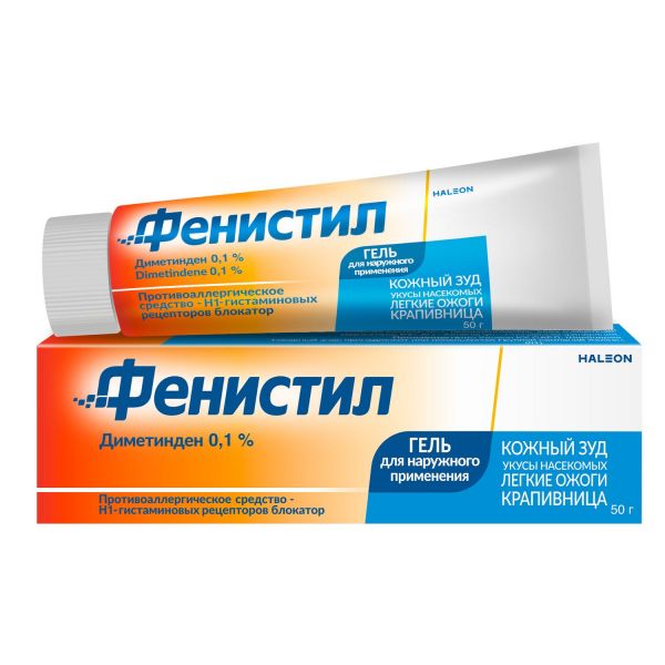 Фенистил 0.1% 50г гель д/пр.наружн. №1 туба (Novartis consumer health s.a.)