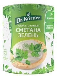 Dr. Korner (Др.корнер) хлебцы рисовые 80г сметана и зелень (ХЛЕБПРОМ ОАО)