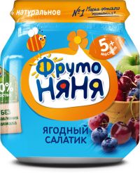 Фрутоняня пюре 100г ягодный салатик (ПРОГРЕСС ОАО)