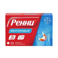 Ренни таб.жев. №12 ментол (БАЙЕР)