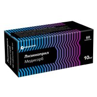 Лизиноприл 10мг таб. №60 (МЕДИСОРБ)