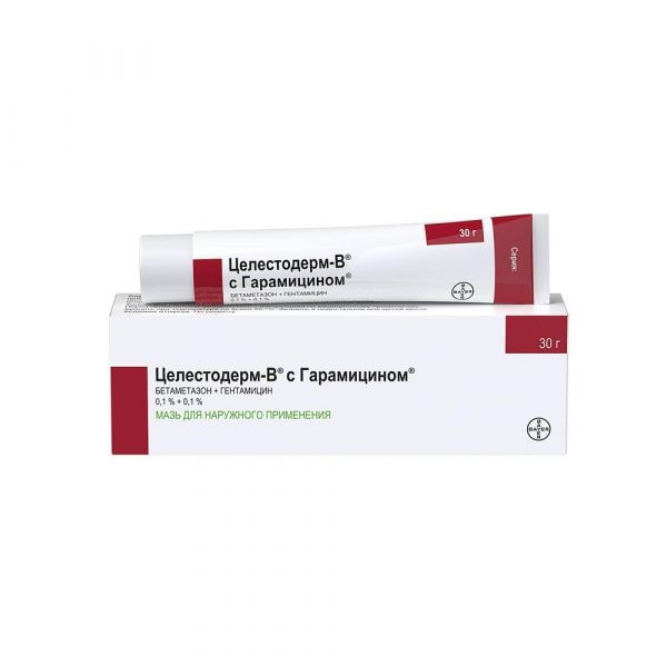 Целестодерм-в с гарамицином 30г мазь д/пр.наружн. №1 туба (Famar a.v.e.)
