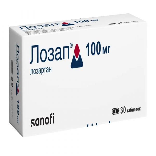 Лозап 100мг таб.п/об.пл. №30 (Saneca pharmaceuticals a.s._1)
