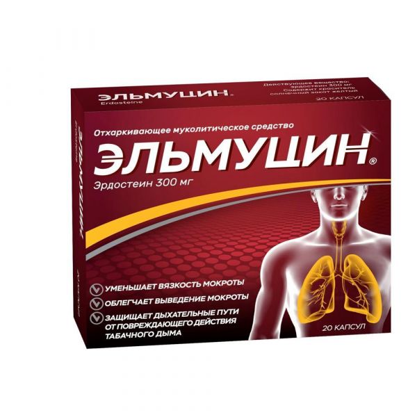 Эльмуцин 300мг капс. №20 (Алиум ао)