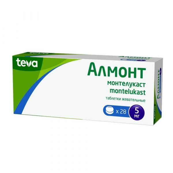 Алмонт 5мг таб.жев. №28 (Actavis ltd.)