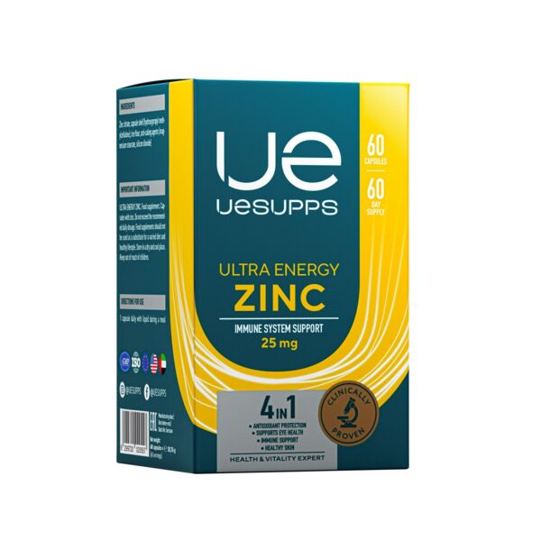 Уесаппс ультра энерджи цинк капс. №60 (Ultra energy supplements trading l.l.c)